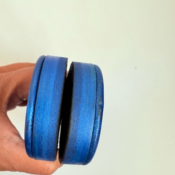 Giuseppe Zanotti Summer Metallic Blue Cruel Wing flat thong sandals EU 37 - Picture 7 of 8